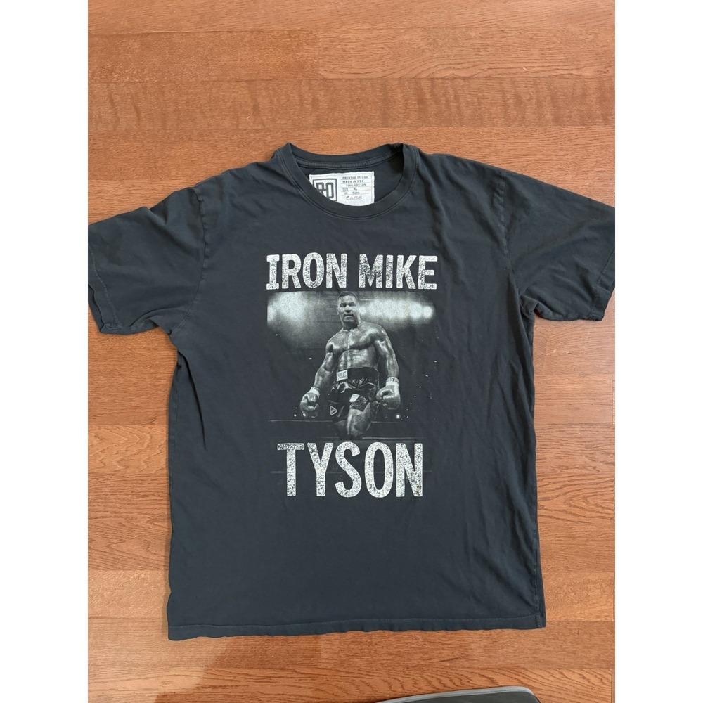 Roots of Fight Iron Mike Tyson Champion Boxing Black Men's T-Shirt XL 2 Sided